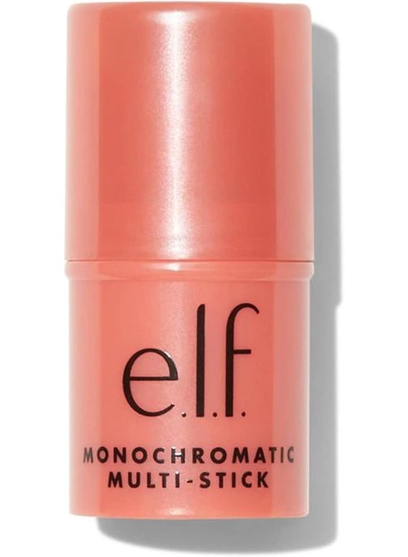 إلف أحمر شفاه أحادي اللون متعدد الألوان، لون كريمي فاخر قابل للمزج، للعيون والشفاه والخدود، لون جوافة لامع، 0.17 أونصة (5 غرام) - Image 4