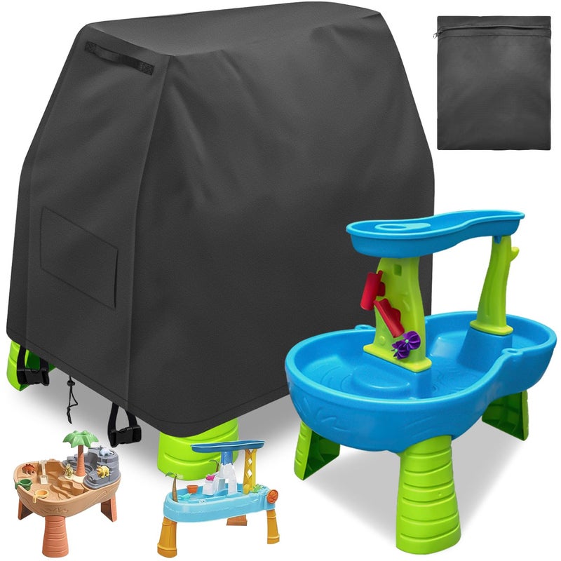 Intoypad Kids Water Table Cover for Step2 Rain Showers Water Table Accessories, Outdoor Toys Waterproof Sunshade Dust Cover for Toddlers 1-3 Outdside Step 2 Watertable Toys for Kids Ages 3-5 - Image 1