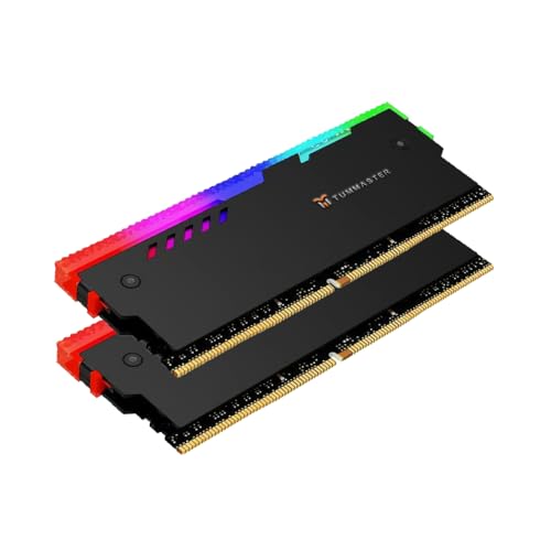 TUMMASTER 5V 3PIN ARGB RAM Heatsink Memory Cooler for DIY PC Game MOD DDR3 DDR4 DDR5(Compatible with ASUS Aura Sync,GIGABYTE RGB Fusion and MSI Mystic Light Sync（Memory not Included）GY-06-Black-2 Pack - Image 1