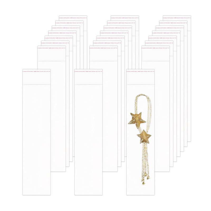 100pcs 3 x 12 Long Adhesive Cello Bags Crystal Sealed Clear Bag Long Resealable Cellophane Bags 1 Mil for Bakery Cookies Candies Jewelry Crafts