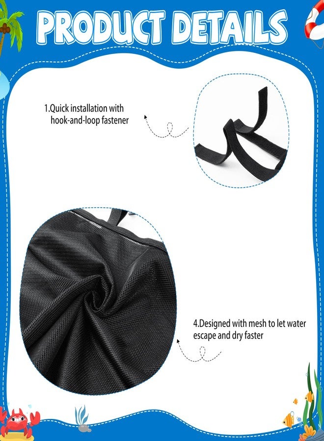 Detukna Pool Float Storage Bag, Extra Long 78" Foldable Hanging Organizer Mesh for Pool Side Fence, Adjustable Swimming Outdoor Toy Storage for Floats, Balls, Inflatable Toys & Accessories (78") - Image 4