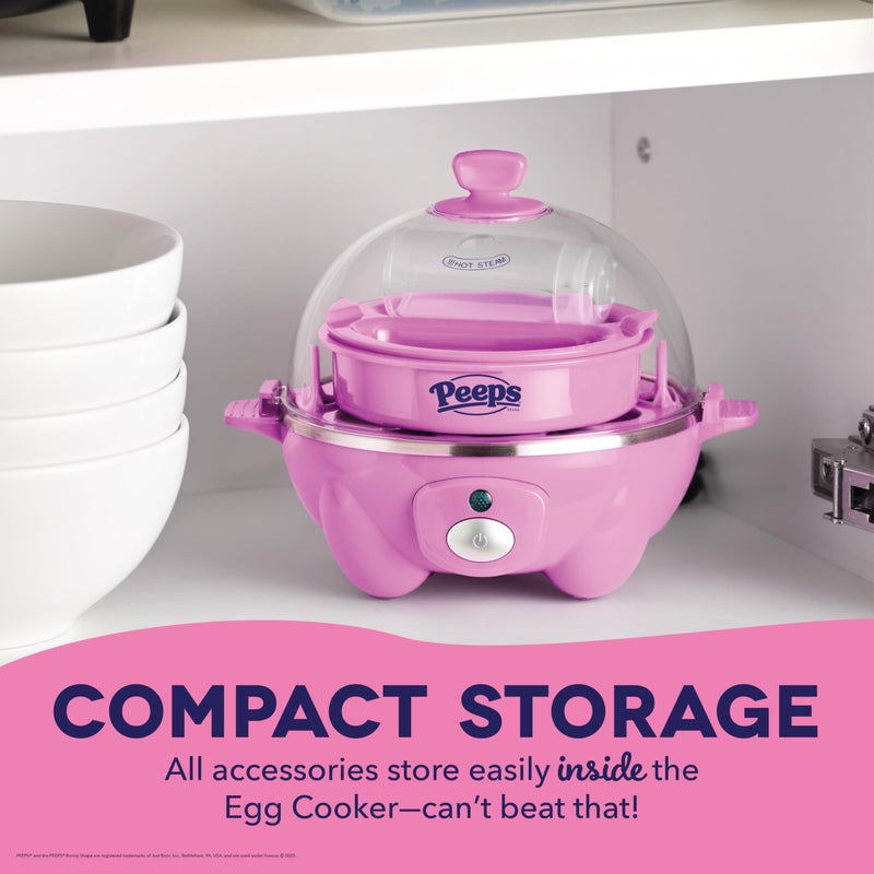 Dash PEEPS & Dash Rapid Egg Cooker - Boiler, Poacher & Steamer - Includes Measuring & Recipe Guide - Dishwasher Safe - BPA Free - Holds 7 Eggs, Pink - Image 5
