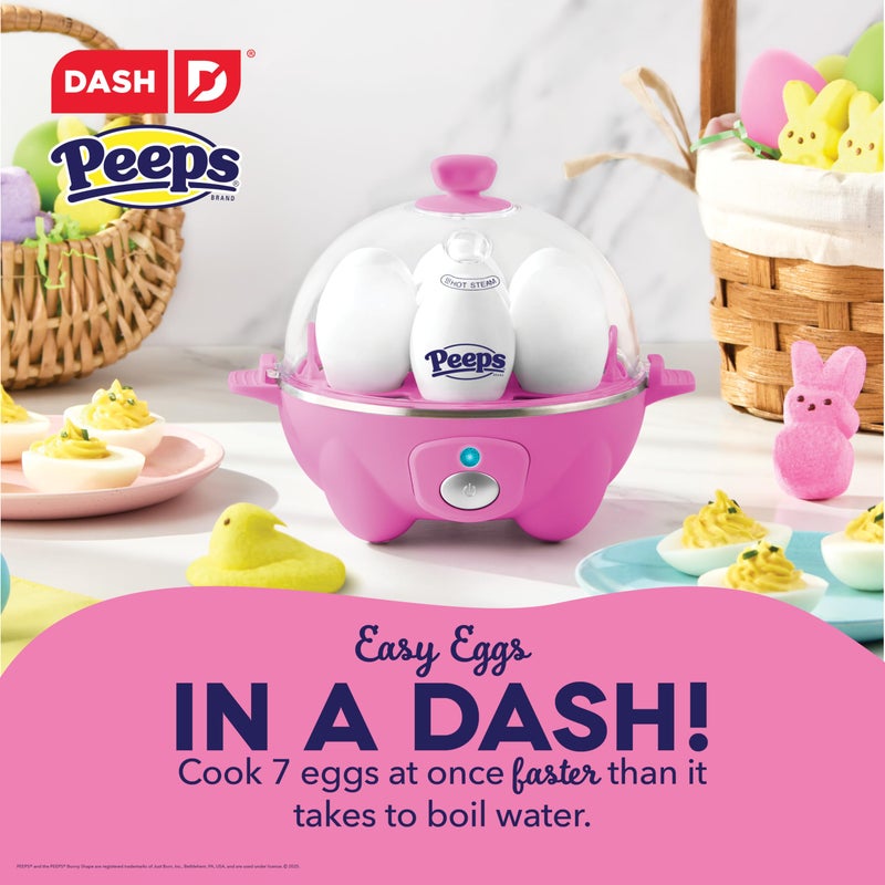 Dash PEEPS & Dash Rapid Egg Cooker - Boiler, Poacher & Steamer - Includes Measuring & Recipe Guide - Dishwasher Safe - BPA Free - Holds 7 Eggs, Pink - Image 2