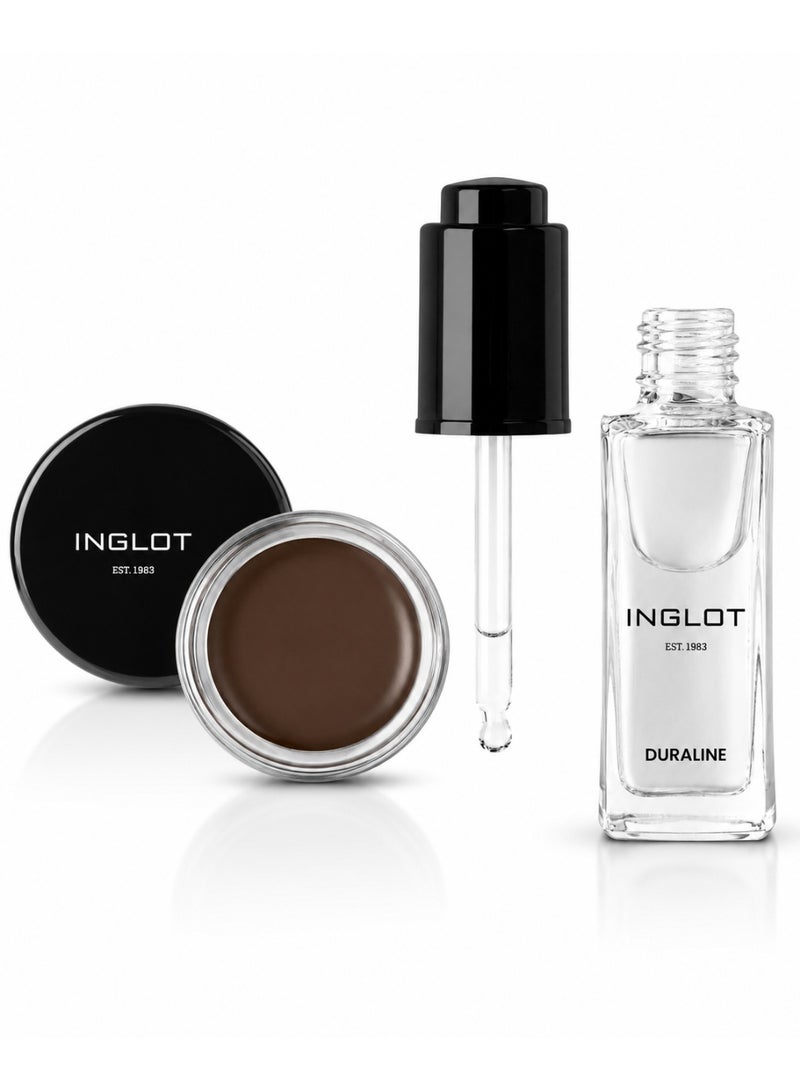 Inglot AMC Gel Eyeliner Shade 90 Brown & Duraline Set – Waterproof Gel Eyeliner, Long-Lasting Eye Makeup, Professional Makeup Kit - Image 1