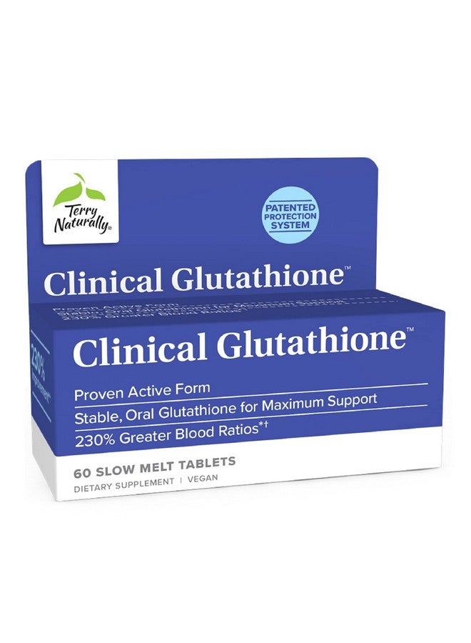 Terry Naturally Clinical Glutathione 60 Slow Melt Tablets Stable 300 Mg Lglutathione Supplement Nongmo Vegan Gluten Free 30 Servings - Image 1