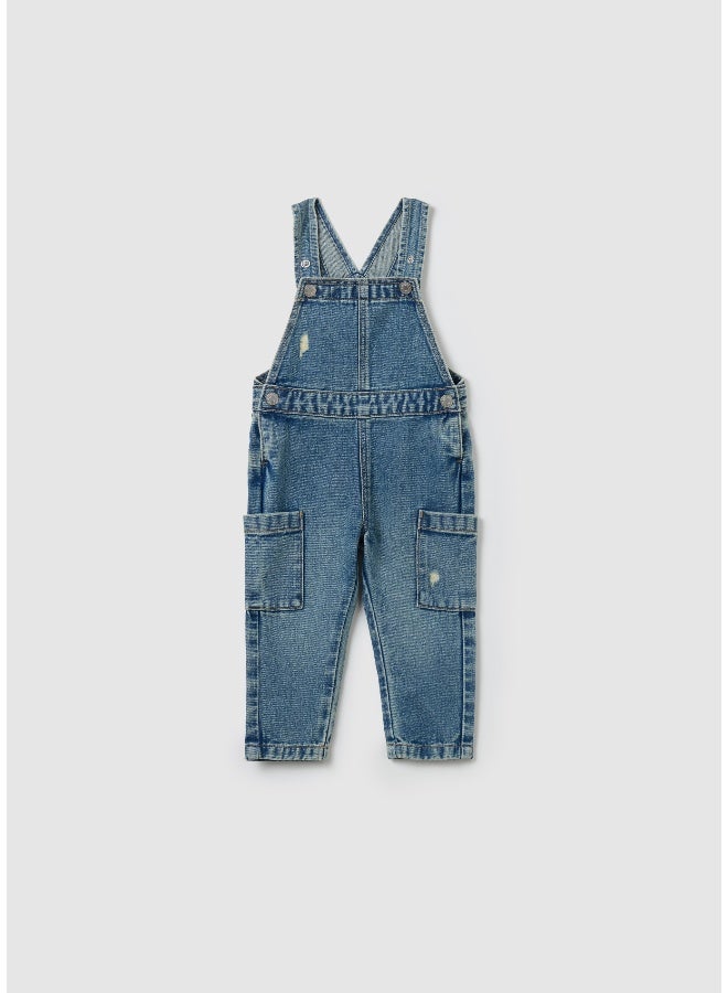 Ovs Denim dungarees with abrasions - Image 1