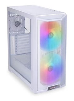 Lancool 215 Mid Tower E-Atx Computer Case Gaming Cabinet With 2 X 200 Mm Argb Fans In Front And 1 X 120 Mm Fans In Rear White