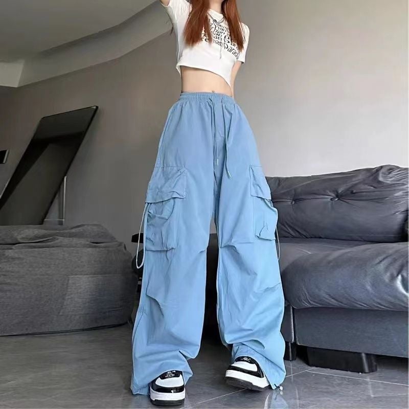 American Style High Street Casual Pants Men'S And Women'S Trendy Brand Loose Straight Wide Leg Overalls Trousers - Image 1