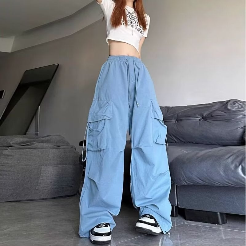 American Style High Street Casual Pants Men'S And Women'S Trendy Brand Loose Straight Wide Leg Overalls Trousers - Image 5