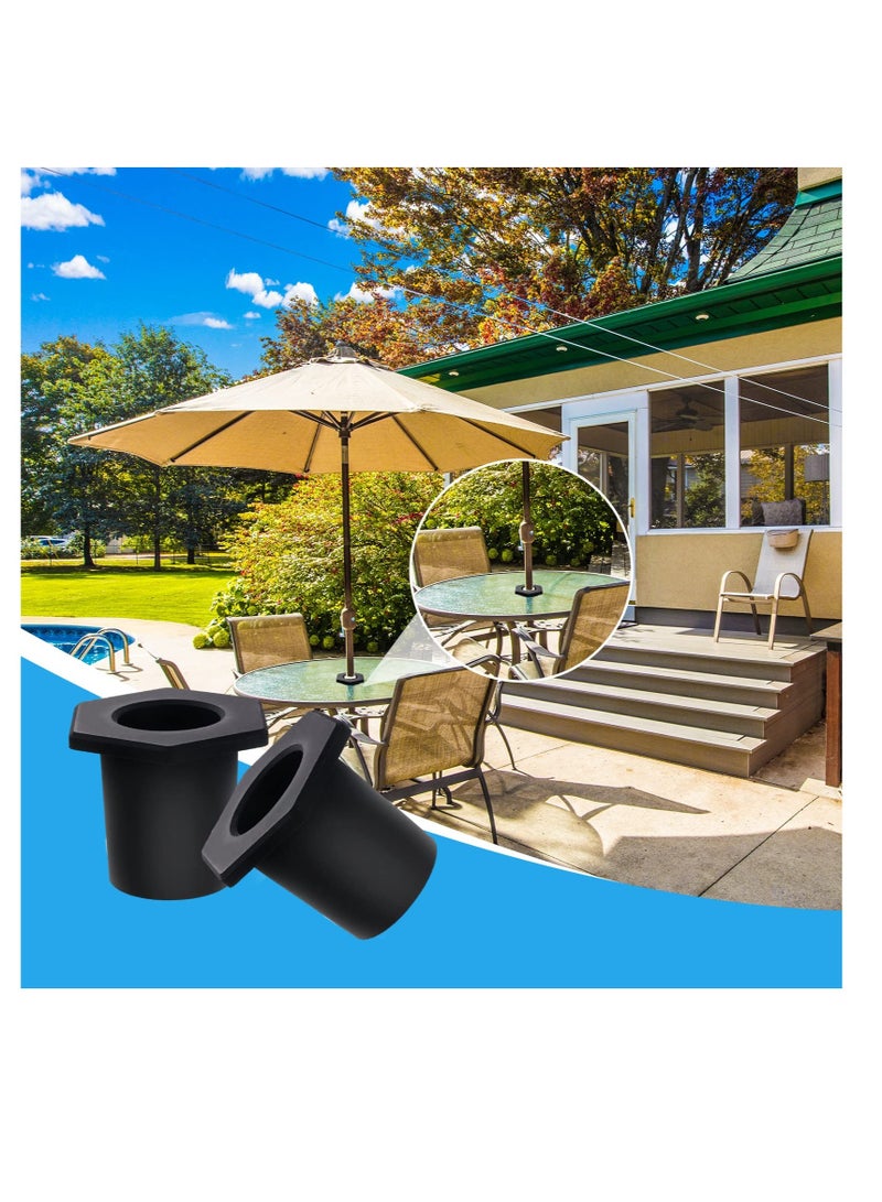 Excefore Table Umbrella Hole Ring, Outdoor Patio Table Umbrella Hole Insert Plug, Silicone Umbrella Replacement Parts for Patio Table Hole, Pool Umbrella Adapter (2pcs, Black)  - Image 4