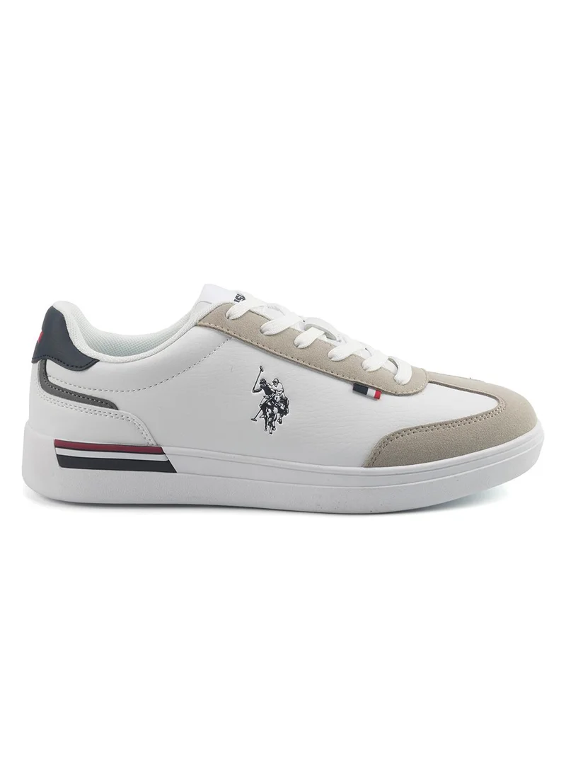 Men's White Sneakers, Stylish Contrast Design for Sporty Everyday Looks
