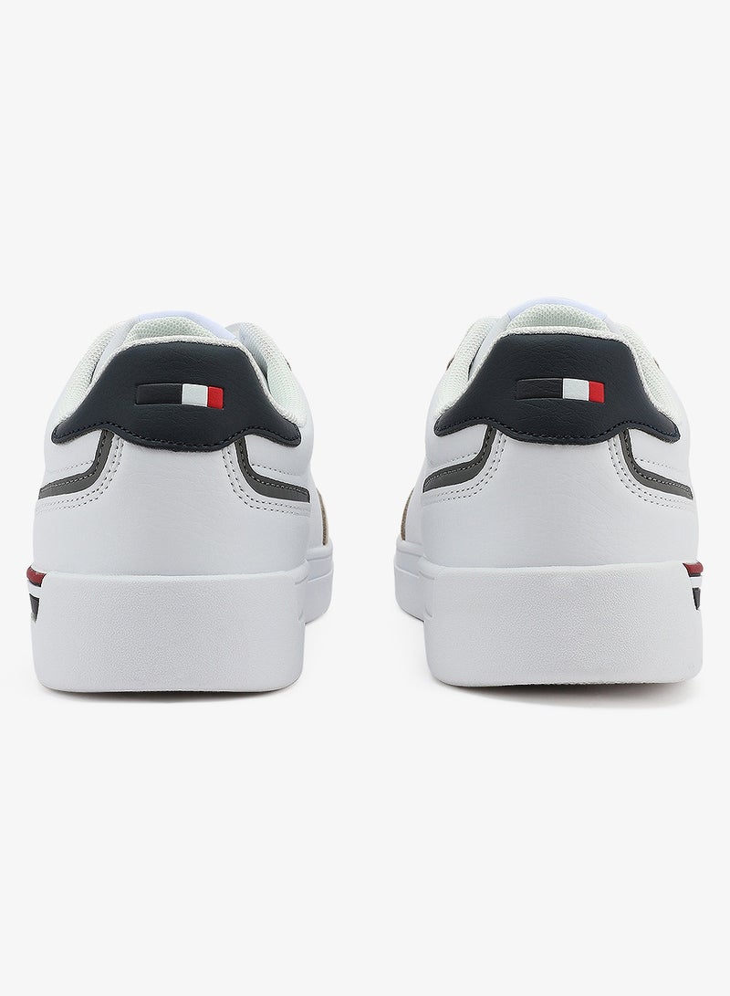 U.S. Polo Assn. Men's White Sneakers, Stylish Contrast Design Shoes for Sporty Everyday Looks - Image 3
