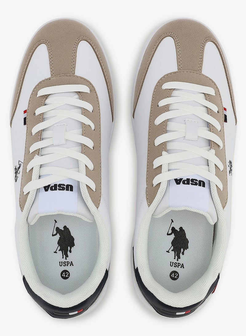 U.S. Polo Assn. Men's White Sneakers, Stylish Contrast Design Shoes for Sporty Everyday Looks - Image 5