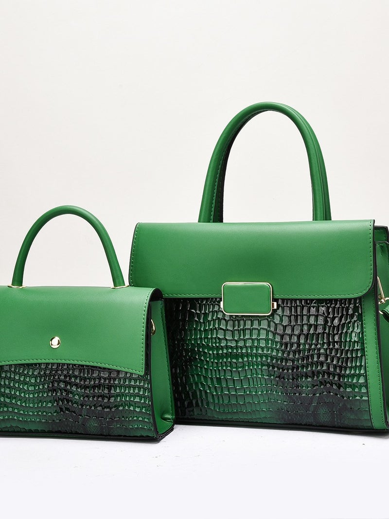 Crocodile Pattern Handbag Style Simple And Stylish One-Shoulder Crossbody Women'S Bag Fashionable Korean Style Mother-In-Law Bag - Image 2