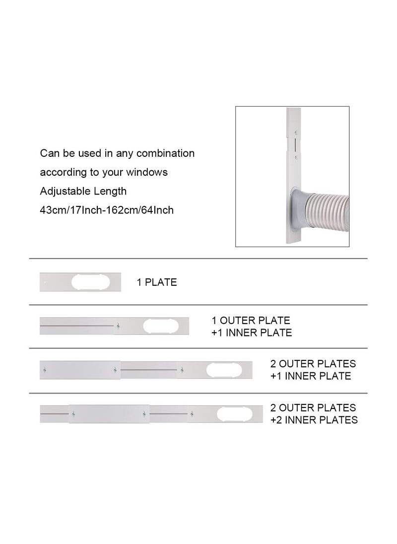 SYOSI - Portable Air Conditioner Windows Vent Kit, Adjustable Window Seal with 5.9 Inch Diameter, 59 Inch Length Exhaust Hose for A/C Unit Universal for Sliding Horizontal or Vertical Windows - Image 1