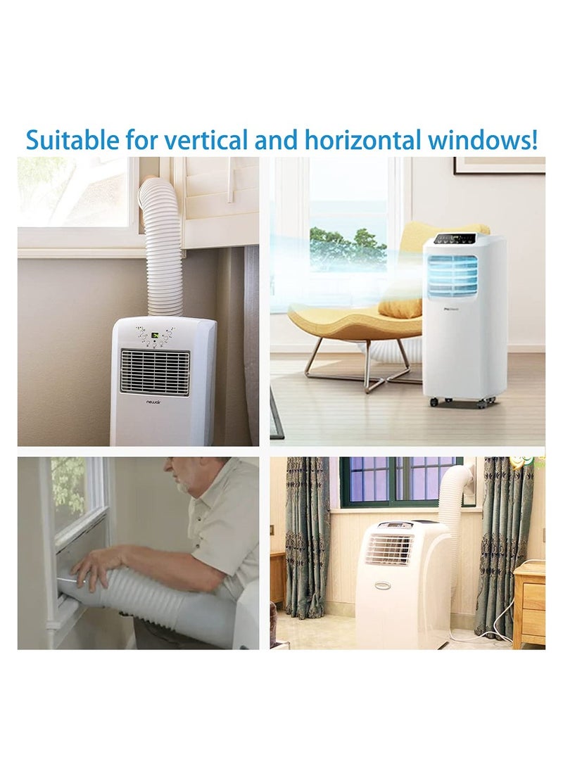 SYOSI - Portable Air Conditioner Windows Vent Kit, Adjustable Window Seal with 5.9 Inch Diameter, 59 Inch Length Exhaust Hose for A/C Unit Universal for Sliding Horizontal or Vertical Windows - Image 1