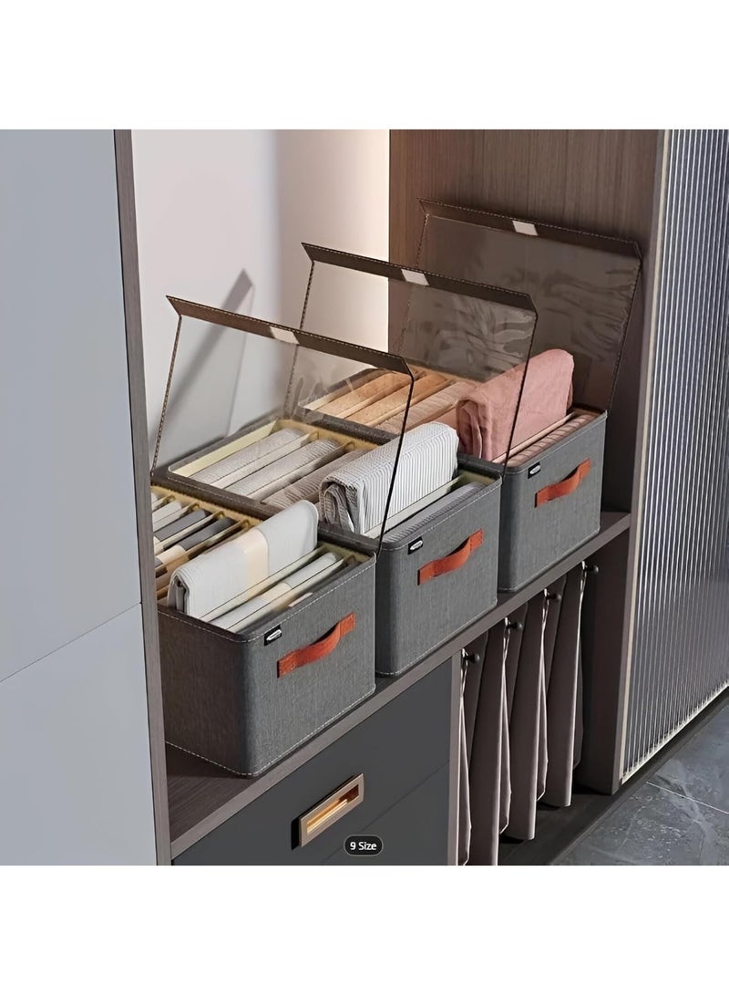 Foldable Fabric Storage Basket with Handles and Metal Frame – For Organizing Toys, Books, and Closets with Transparent Cover - Image 5