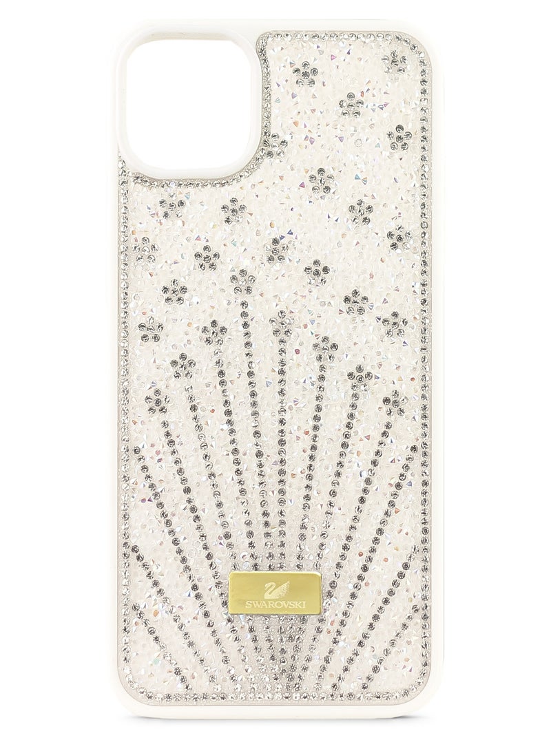 Case For iPhone 13/14 Case Glitter Sparkle Diamond Crystal Bling Case with Bling Ultra Thin Lightweight Full Body Shockproof Anti-Scratch Protective Cover (White)