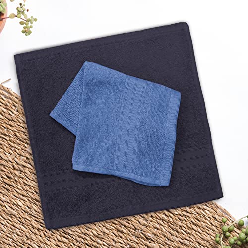 Sassoon Anatolia 2 Piece Cotton Face Towel/Hanky in 500 GSM (30cm X 30cm) - Assorted (Any Random Colors) - Image 2