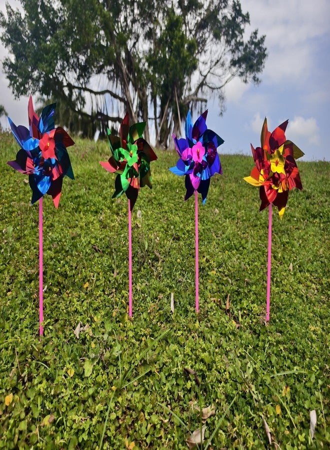 MTOMDY 200 Pcs Plastic Rainbow Pinwheels for Kids, Wind Spinners Pin Wheels Outdoor,Windmills with Stick, Pinwheels for Yard and Garden, Assorted Color - Image 5