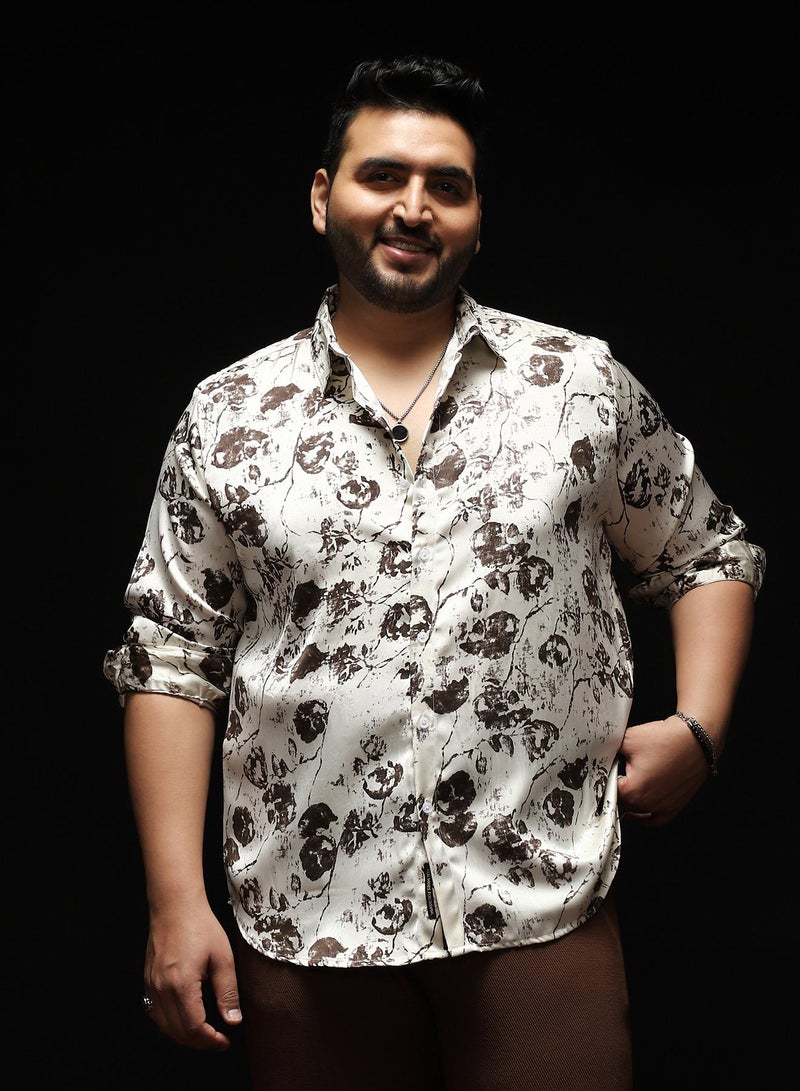 انستافاب بلس قميص رجالي مطبوع بالزهور من إنستافاب بلس - Image 2