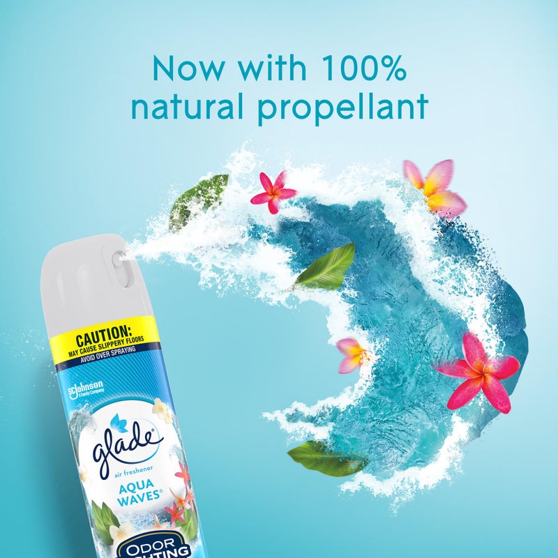 Glade Glade Air Freshener Room Spray, Aqua Waves, 8.3 oz, 6 Count  - Image 4