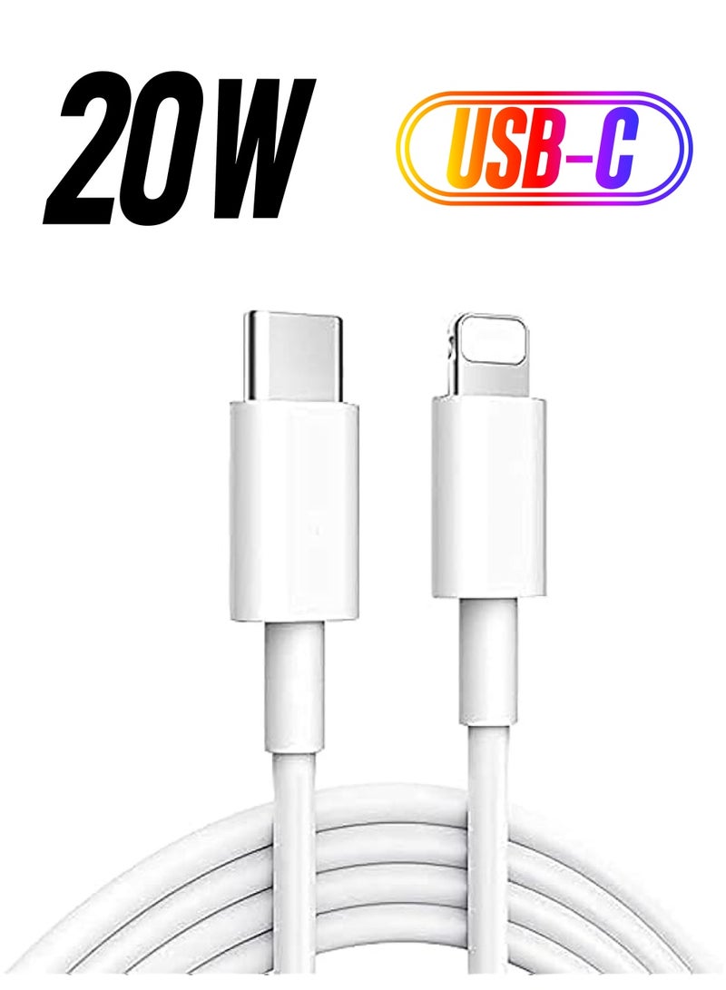 PROMASS 20W Fast Charging Compaible For iphone 12 mini/12/12 Pro/13/13 pro/13 promax/13mini,Type C to Lightning Cable[MFi Certified] USB C to Apple PD Cable Fast Charger, iPad, Macbook (White 1M) - Image 1