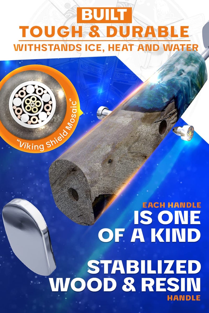 Dalstrong سكين دالسترون للتقطيع - 6.5 بوصة - سلسلة فالهالا - فولاذ 9CR18MOV HC - مقبض من الراتنج السماوي والخشب هدية سكين مطبخ - لتقطيع اللحم، والنحت، والعظام، وإزالة العظام، والعظام - Image 3