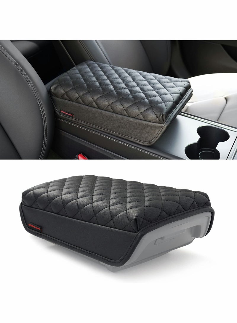 SOLARAE Console Armrest Cover for Tesla Model 3 / Y, Hidden Storage Armrest Cushion Box Cover Console Seat Cover Center Console Lid Protector Pad Liner - Image 1