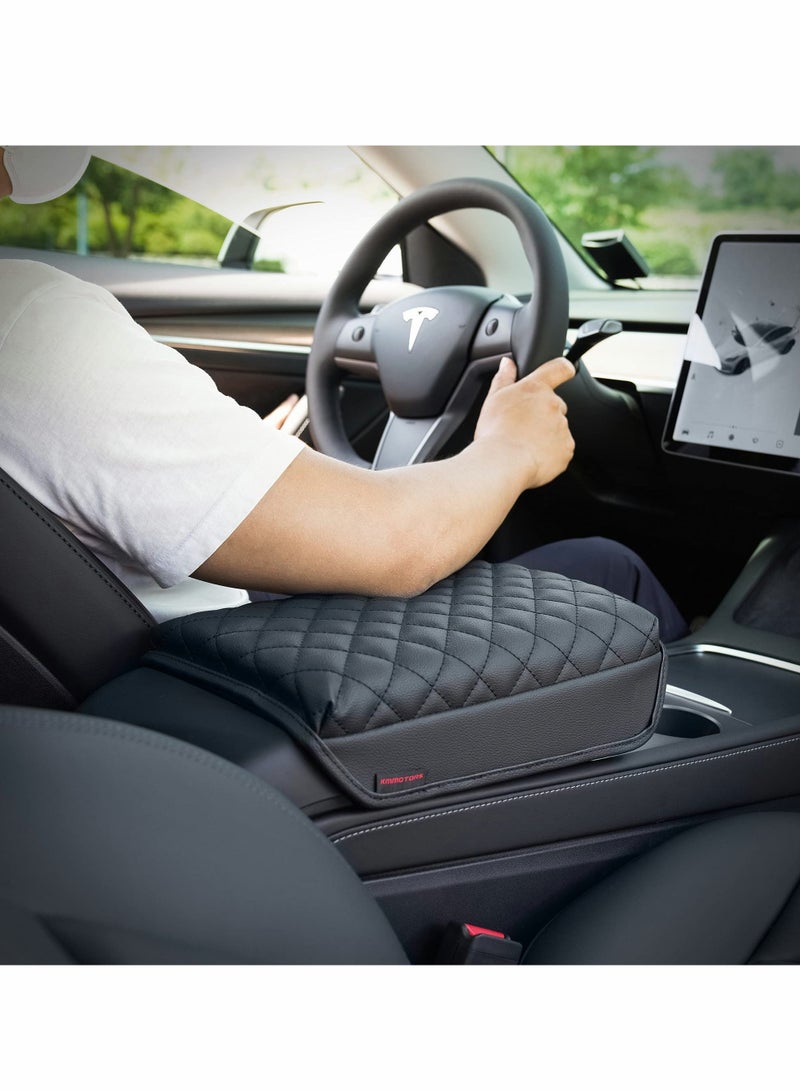 SOLARAE Console Armrest Cover for Tesla Model 3 / Y, Hidden Storage Armrest Cushion Box Cover Console Seat Cover Center Console Lid Protector Pad Liner - Image 4