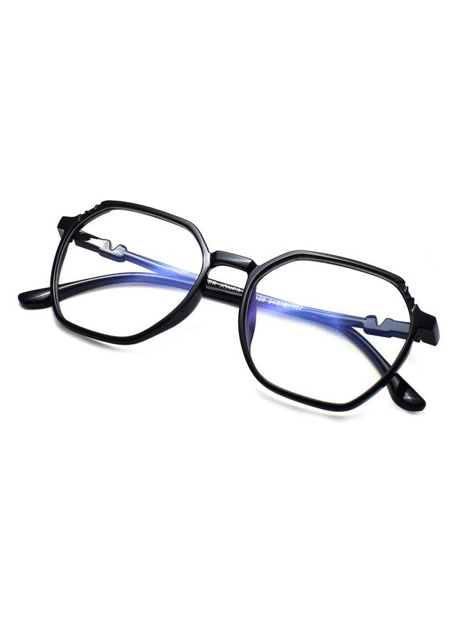 Peter Jones Square Computer Glasses for Women/Girls | Zero Power Blue Light Blocking UV400 Lenses | Lightweight Eyewear for TVs, Computers, Tablets & Smartphones (Size Medium, Model AG5196) - Image 1
