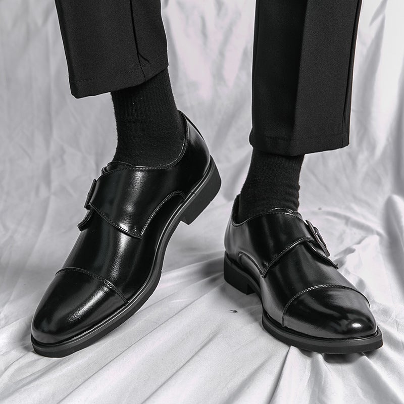 Business Large Size Men'S Formal Shoes Pointed Toe Retro British Men'S Wedding Gentleman British Men'S Business Shoes - Image 5