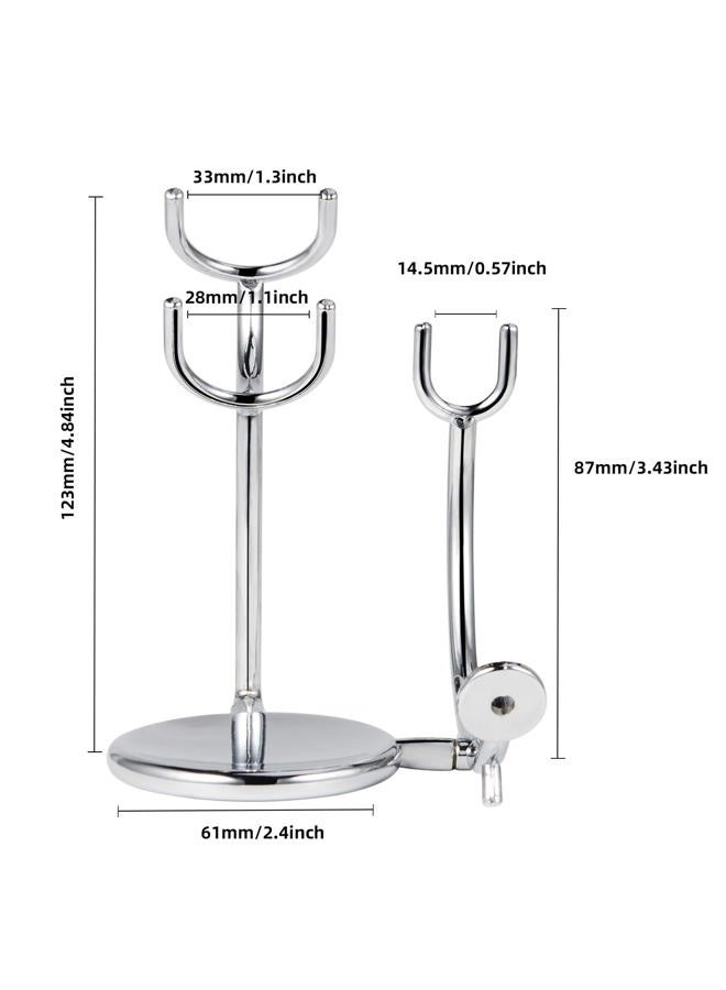Grandslam Deluxe Shaving Kit for Men, 3 in 1 Shaving Set Includes Shaving Brush, Stainless Steel Shaving Bowl and Razor & Brush Holder, Silver Set - Image 5