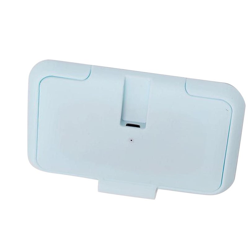 cheekyglo Baby Wipe Warmer, Thermostat Temperature Double Layers Cover Portable USB Wet Wipe Heater Light Blue - Image 3