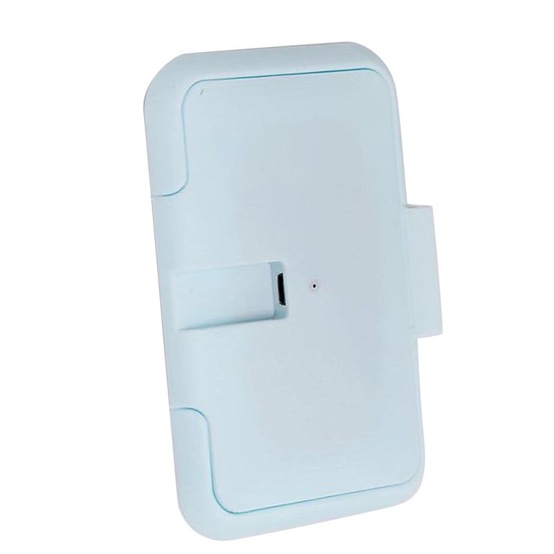 cheekyglo Baby Wipe Warmer, Thermostat Temperature Double Layers Cover Portable USB Wet Wipe Heater Light Blue - Image 5