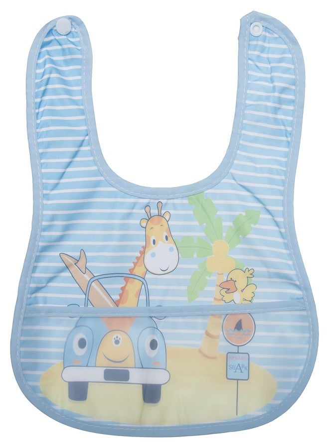 BTfash Babies Soft Button Bib for Feeding | Waterproof Bib for New Born | Washable Feeding Aprons for Infants & Toddlers | Reusable, Comfortable & Ideal for Mealtime | Gentle on Skin (Assorted_PO2) - Image 5