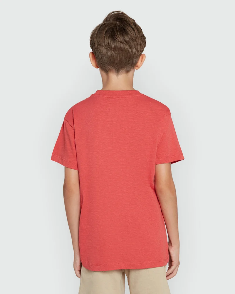 Ovs Cranberry Pink Tee For Boys With A Relaxed Fit