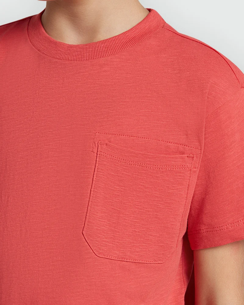 Ovs Cranberry Pink Tee For Boys With A Relaxed Fit