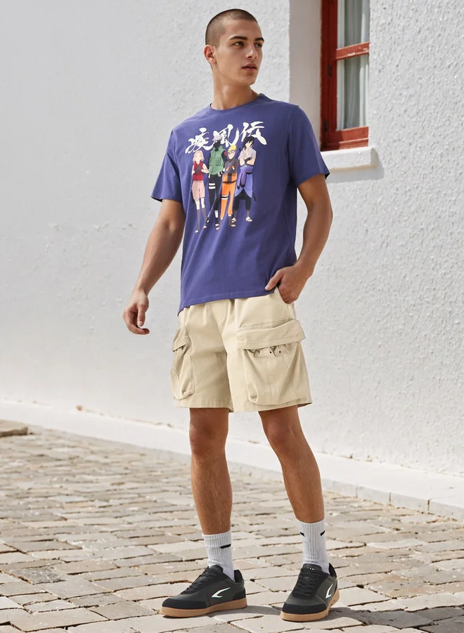 SP Characters Naruto Print T-shirt