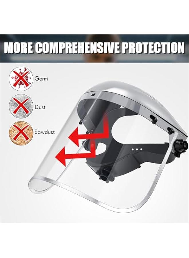 Arabest 3 Pack Face Shields Grinding Safety Mask for Grinding and Cutting for Construction Woodworking Work  - Image 4
