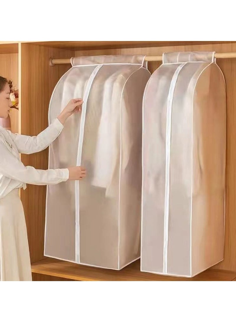 HomarKet 3-Piece Clear Dustproof Garment Bag Hanging Full Zipper Suit Dust Cover Household Wardrobe Closet Organizer for Closet Storage or Travel Clothes  - Image 2