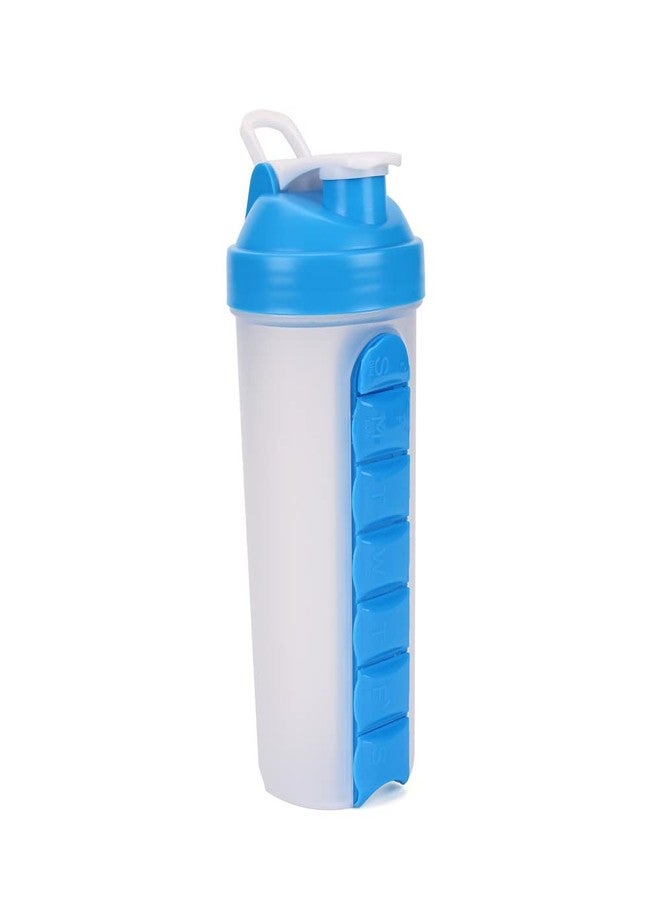 Whitecloud TRANSFORMING HOMES® Pill Box Organizer with Water Bottle Weekly Seven Compartments with Drinking Bottle - Yellow (P 600, Multicolor) - Image 5