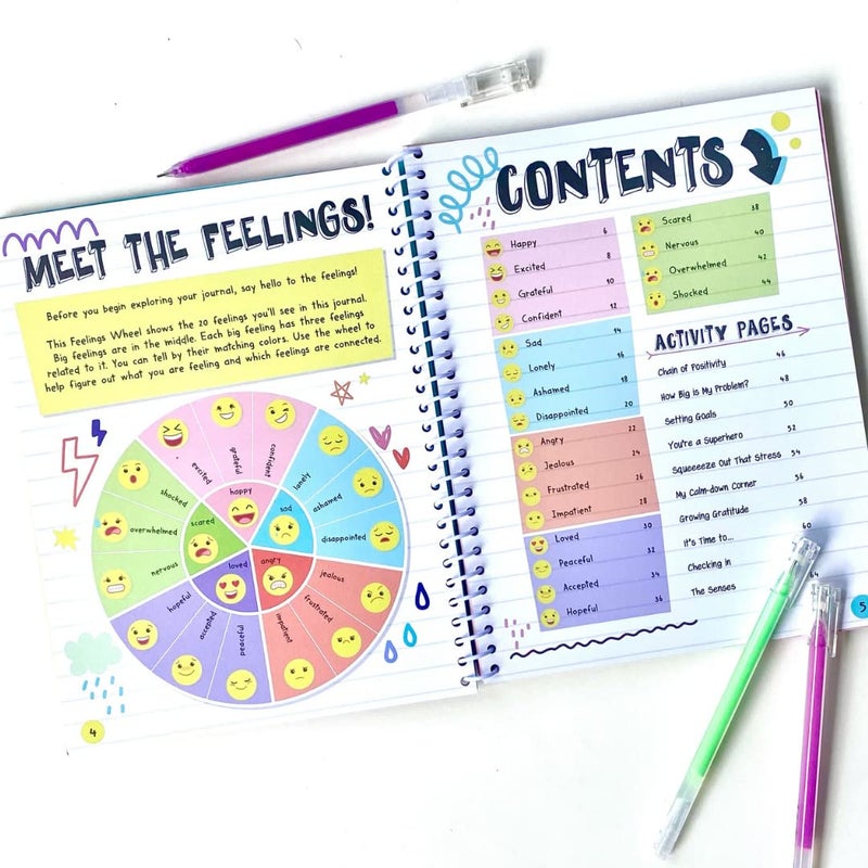 hand2mind Express Your Feelings Journal, Emotions Journal for Kids with Feelings Wheel, Social Emotional Books for Kids, Growth Mindset for Kids, Mindfulness for Kids, Calm Down Corner Supplies - Image 5