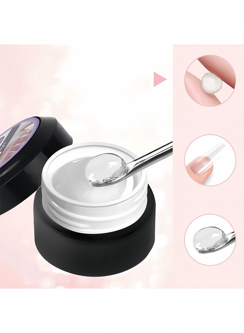 QIRRA Solid Nail Glue Gel for Press On Nails, Clear UV Nail Gel for Nail Extension and 3D Nail Art, Strong Hold, No Mess, DIY and Salon Use - Image 2