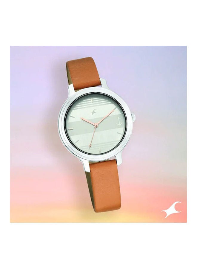 fastrack Women TRIPSTER WHITE AND GREY DIAL LEATHER STRAP WATCH - Image 1