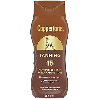 Coppertone Tanning Lotion Sunscreen SPF 15 8oz - Image 1