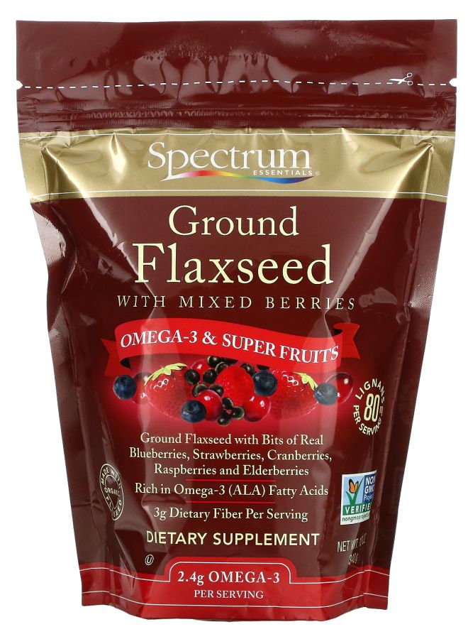 Spectrum Essentials Ground Flaxseed with Mixed Berries 12 oz (340 g)