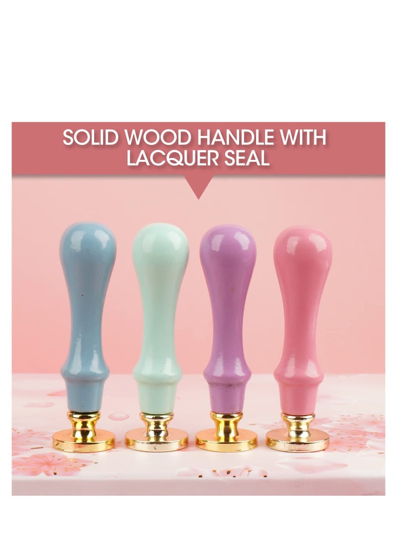 KASTWAVE Wax Seal Stamp Kit, Wax Seal Beads with Wax Seal Stamp, Sealing Wax Warmer, Wax Seal Metallic Pen, Wax Seal Kit with Gift Box, Birthday Gift and Decoration for Girls, Purple - Image 4