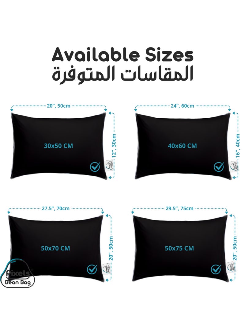 PixelsBeanBag - Pixels Bean Bag Pillow Filler Pack for Couch Sofa Couch Sofa Couch Black Non-Woven Polypropylene Fabric Stitching Closure No Zipper 1 pc - Image 1