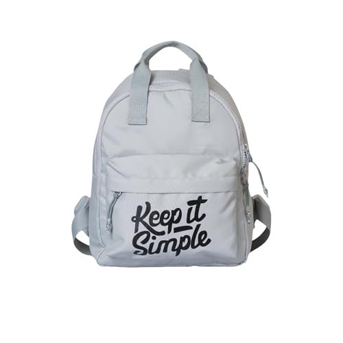 QIPS Keep It Simple 11-Inch Stylish & Trendy Mini Backpack for Travel, College & Daily Use | Compact & Durable Bag for Girls & Women - Light Grey - Image 1